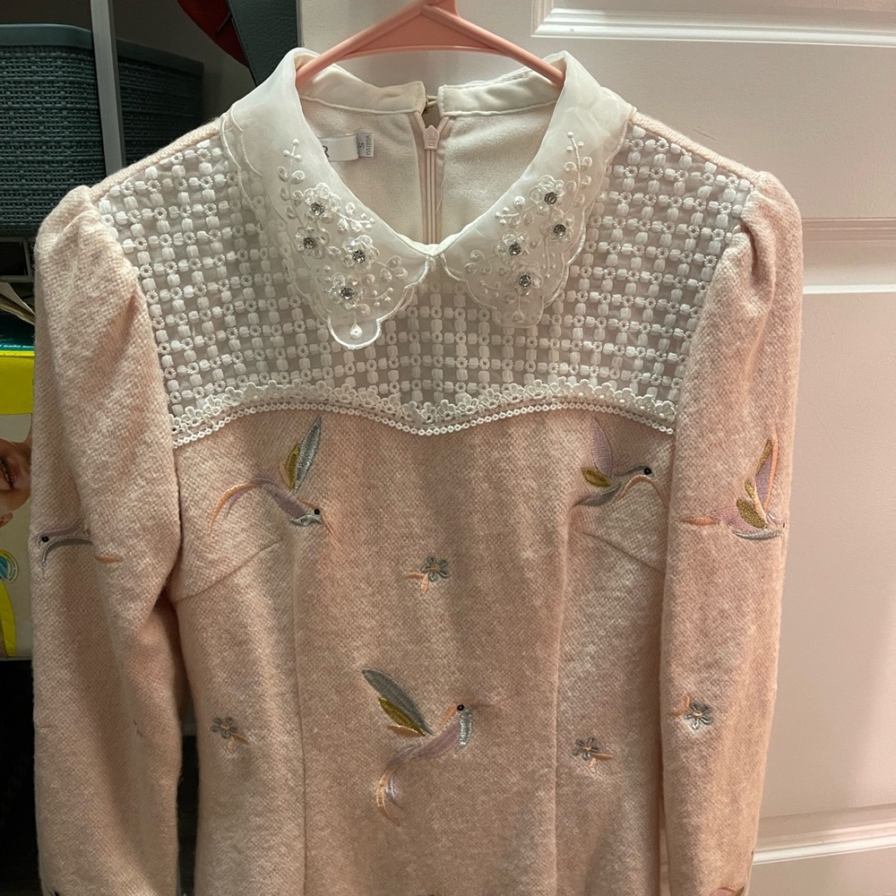 Pink Embroidered Dress - Picture 4 of 4